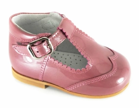 Shawn & Jeffery Baby Pink Patent Leather T-Strap