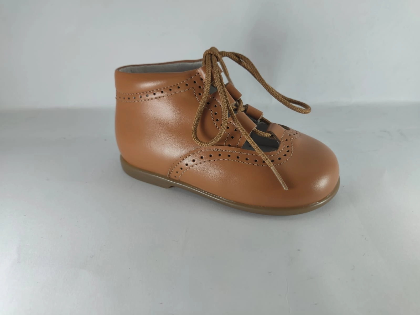 Shawn & Jeffery Baby Tan Leather Bootie