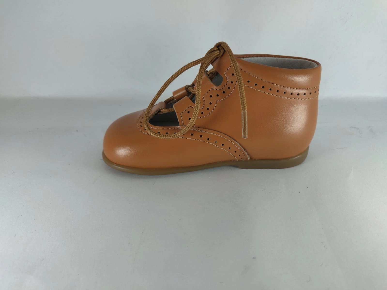 Shawn & Jeffery Baby Tan Leather Bootie