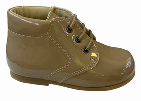Shawn & Jeffery Baby Taupe Patent Leather Booties