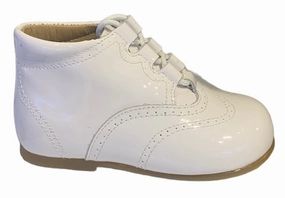Shawn & Jeffery Baby White Patent Leather Booties