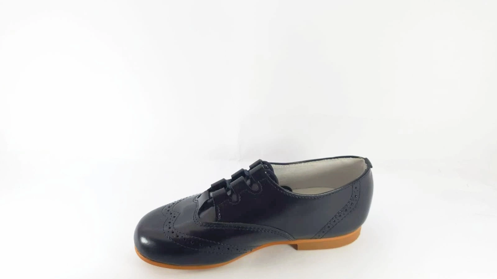 Shawn & Jeffery Black Designed Leather Dress Shoe