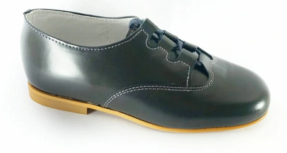 Shawn & Jeffery Dark Grey Leather Dress Shoe