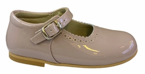 Shawn & Jeffery Dark Pink Patent Leather Girls European Buckle Mary Jane