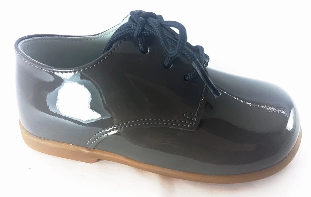 Shawn & Jeffery Grey Pizzara Patent Dress Shoe