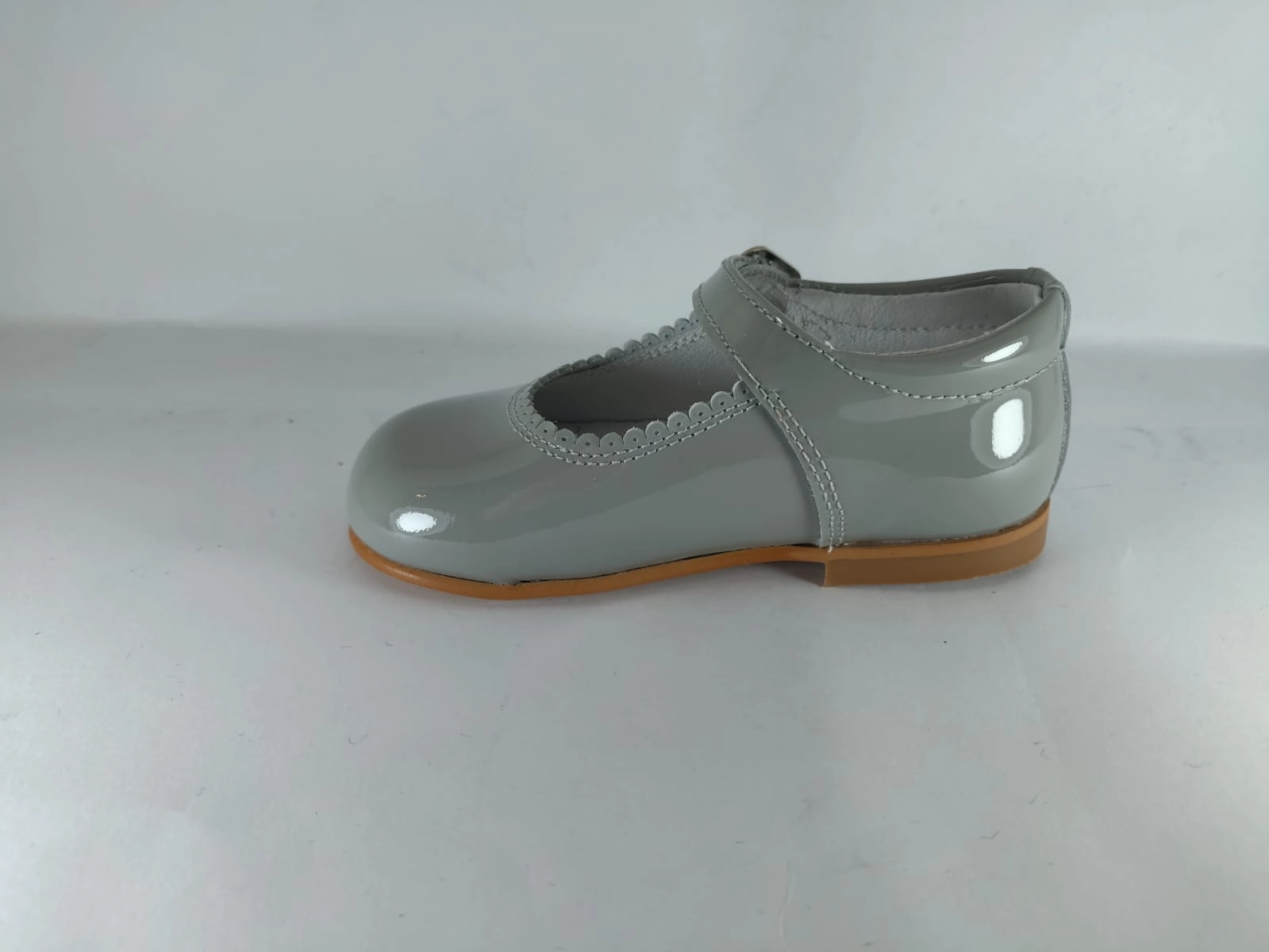 Shawn & Jeffery Light Grey Patent Mary Jane