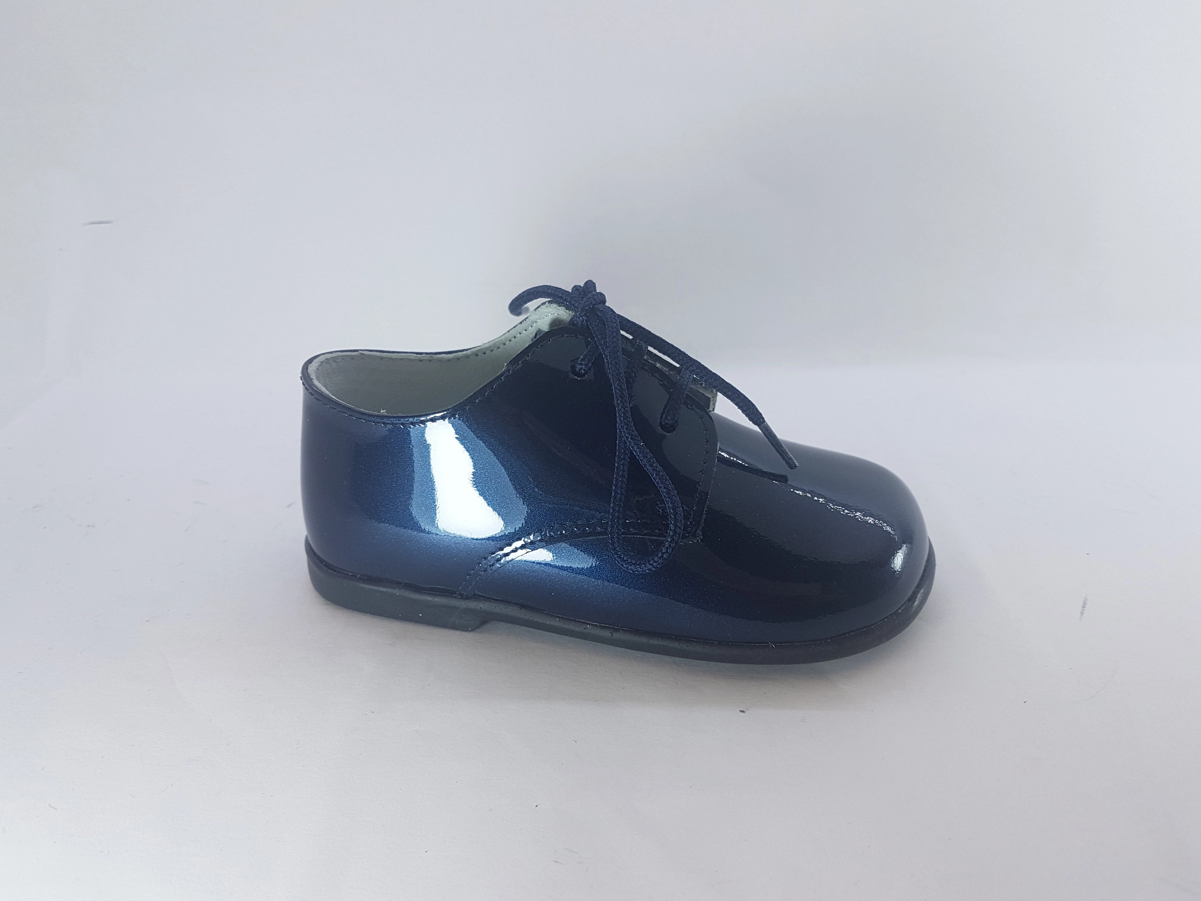 Shawn & Jeffery Navy Blue Patent Dress Shoe