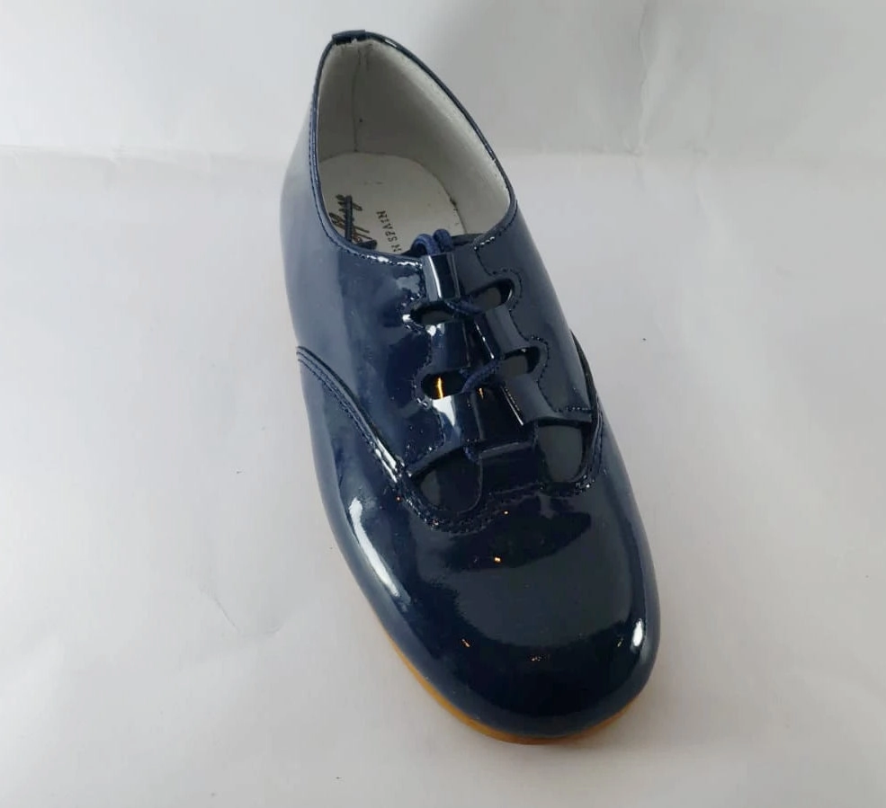Shawn & Jeffery Navy Patent Leather Dress Shoe