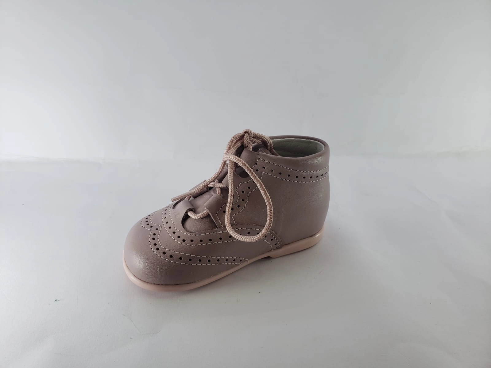 Shawn & Jeffery Pink Leather Baby Booties