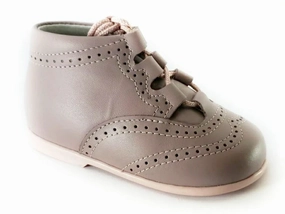 Shawn & Jeffery Pink Leather Baby Booties