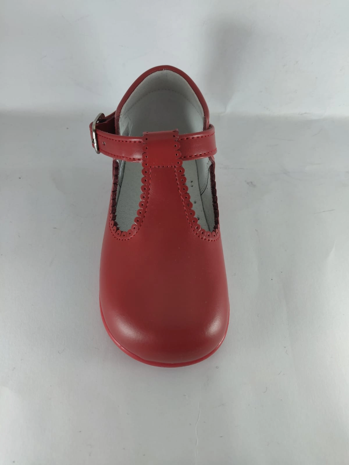 Shawn & Jeffery Red Leather T-Strap