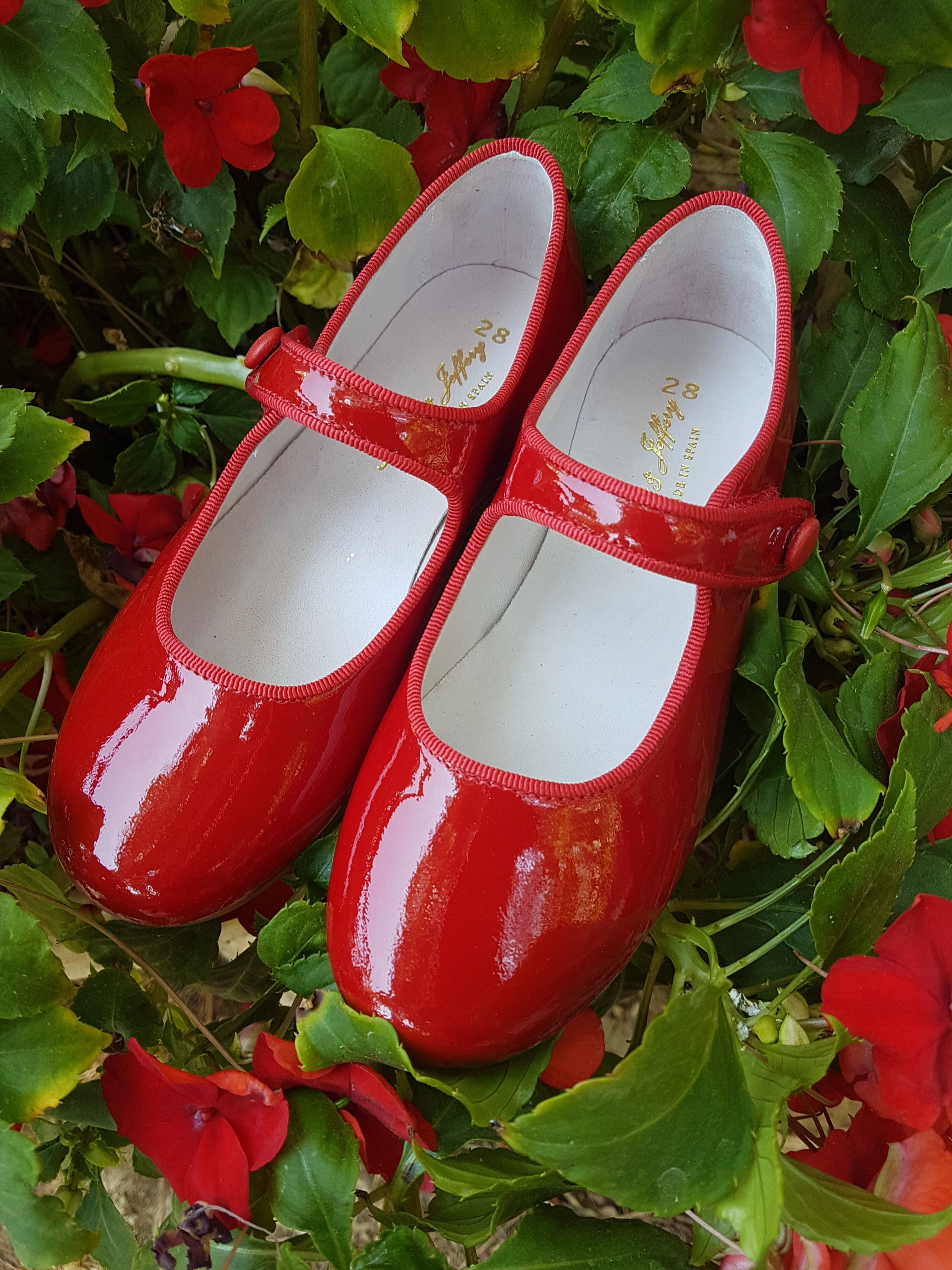 Shawn & Jeffery Red Patent Girls Mary Jane