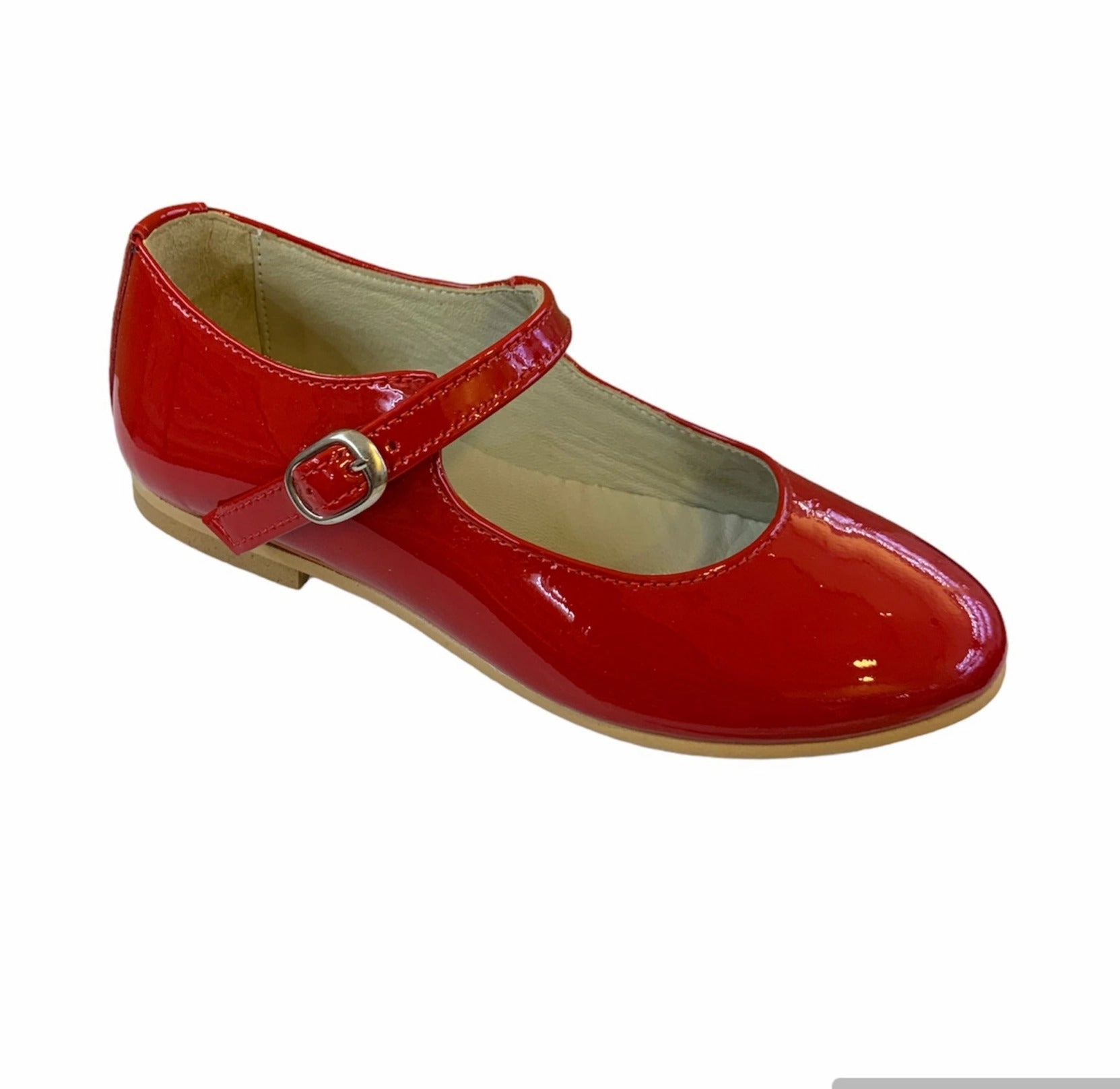 Shawn & Jeffery Red Patent Leather Buckle Mary Jane