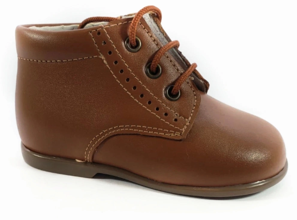 Shawn & Jeffery Tan Roble Leather Baby Bootie