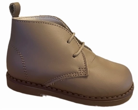 Shawn & Jeffery Taupe Leather Lace up Booties