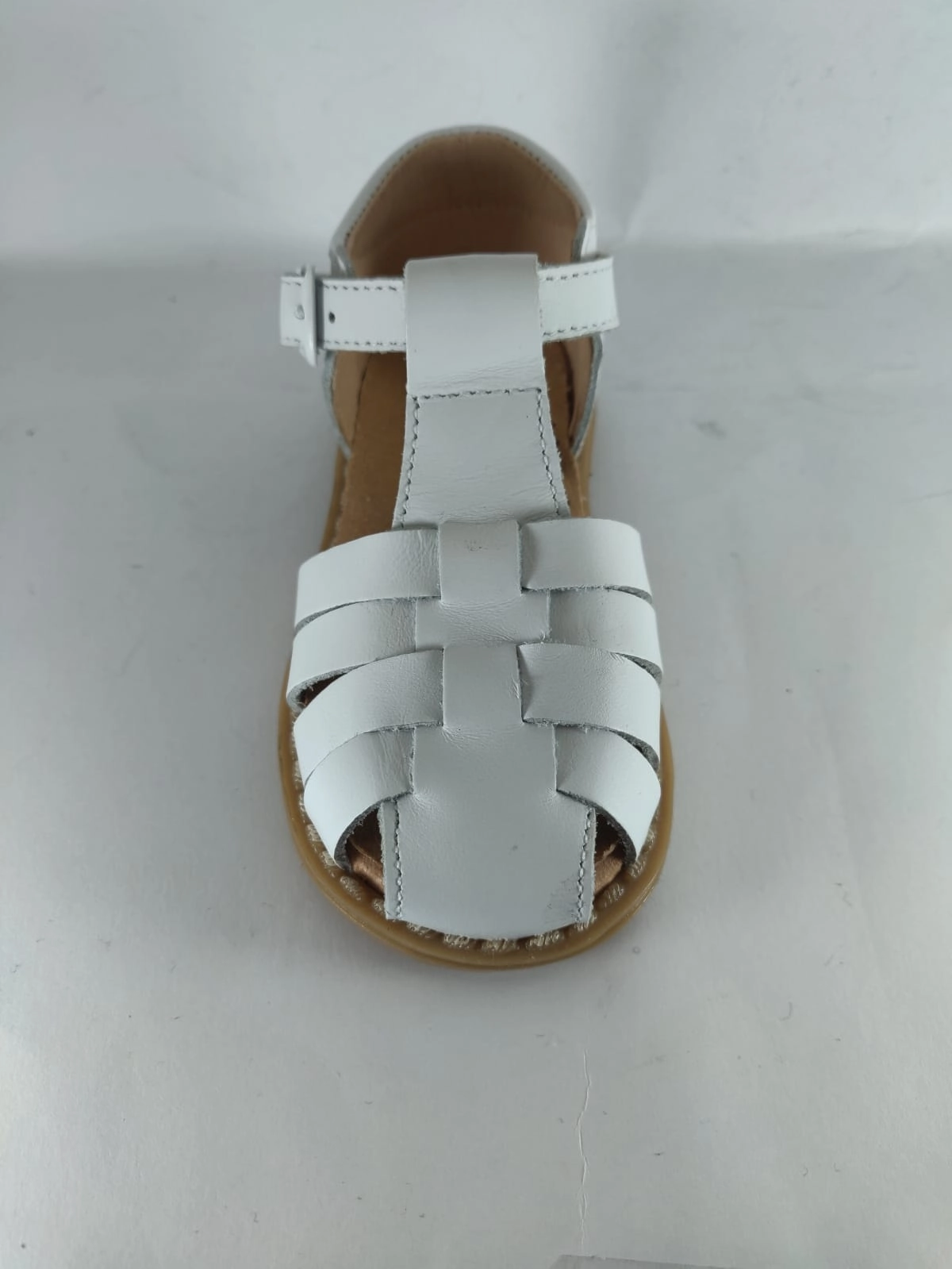 Shawn & Jeffery White Leather Sandals