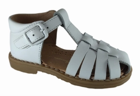 Shawn & Jeffery White Leather Sandals