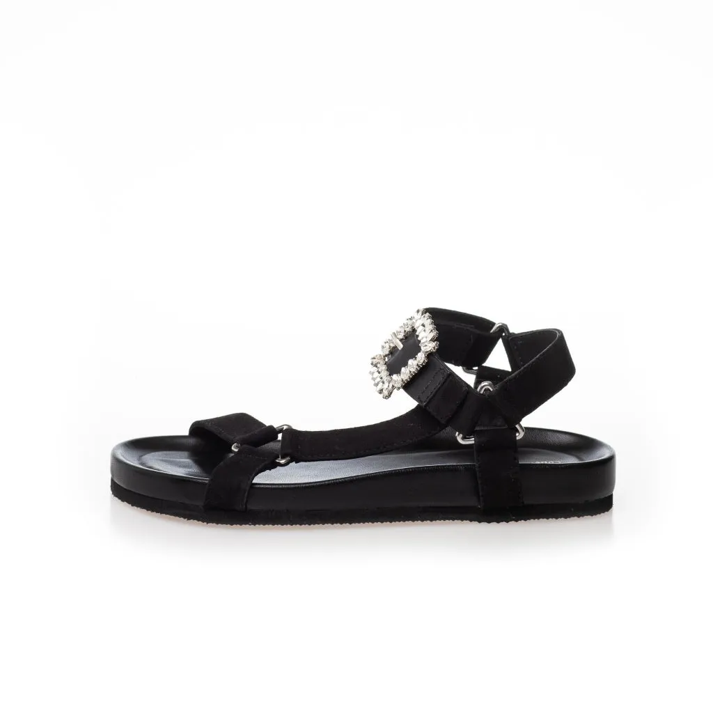 SIMILI AND DIAMONDS SUEDE - BLACK