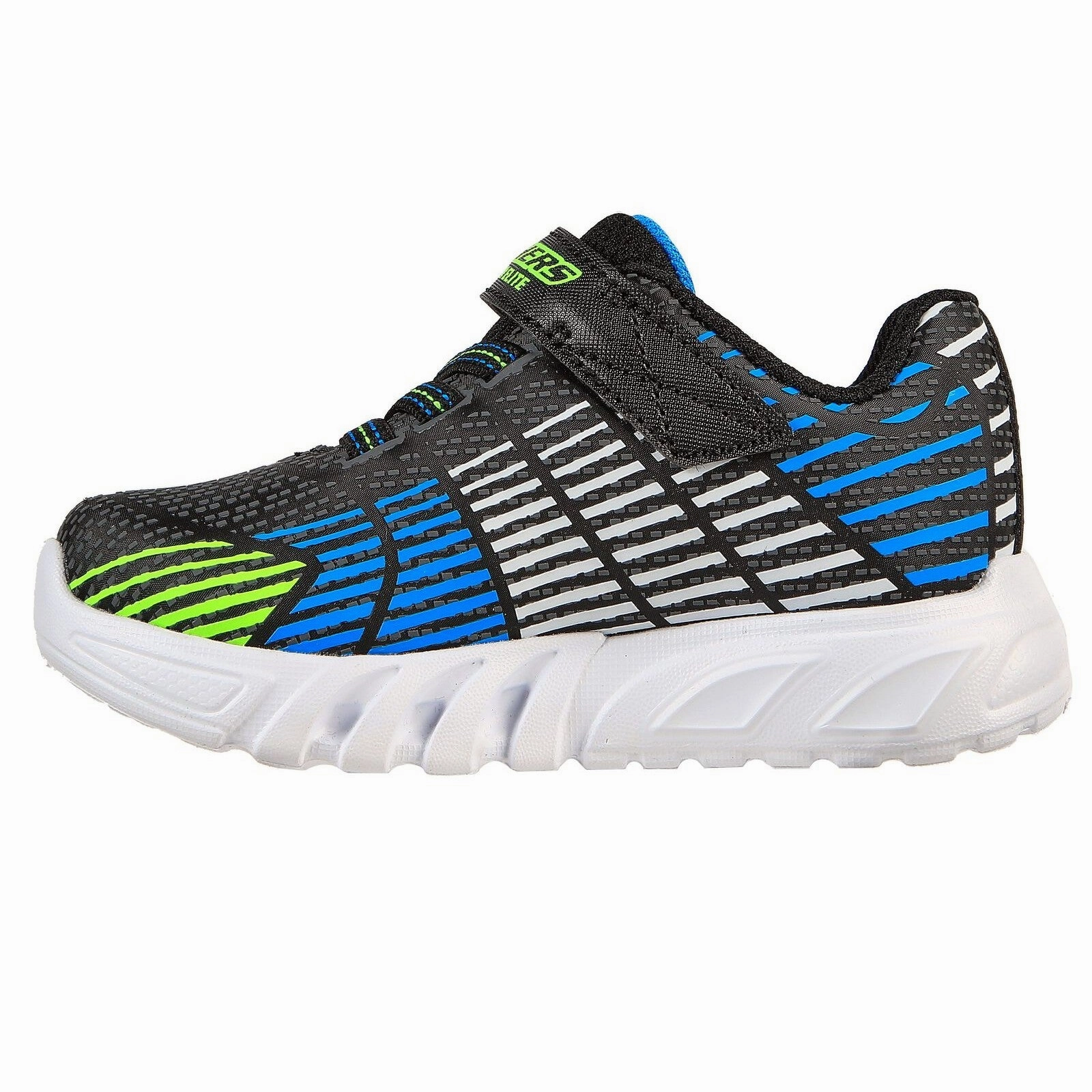 Skechers Black/Blue S Lights Flex-Glow Elite Toddler Sneaker