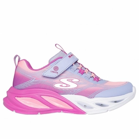 Skechers Lavender Multi Cosmic Glow S-Lights Children's Sneaker
