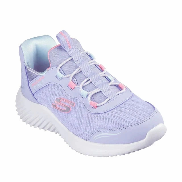 Skechers Lavender Slip-Ins Bounder Simple Cute Children's Sneaker