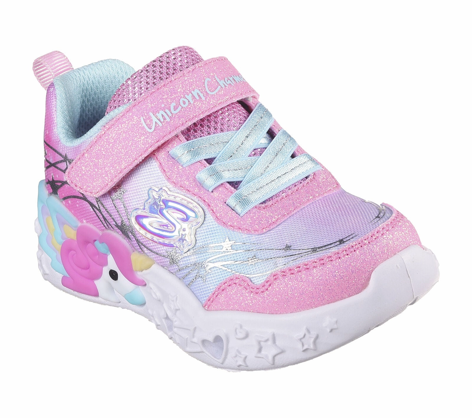 Skechers Pink/Turquoise Unicorn Charmer Lil Stellar Toddler Sneaker