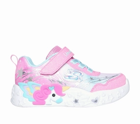 Skechers Pink/Turquoise Unicorn Charmer Lil Stellar Toddler Sneaker