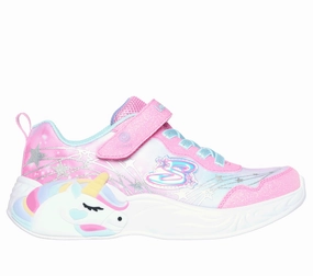 Skechers Pink/Turquoise Unicorn Dreams S-Lights Children's Sneaker