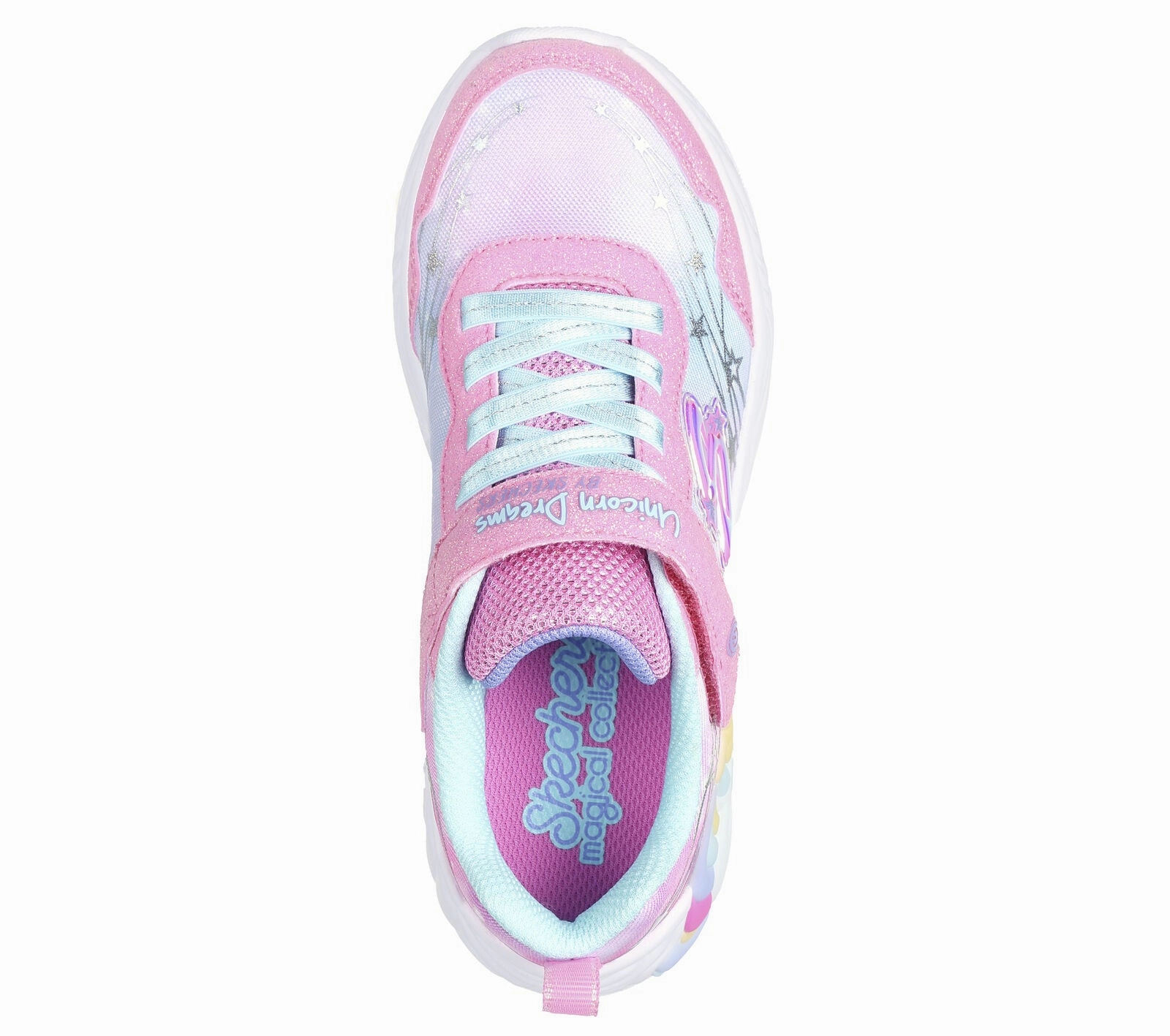 Skechers Pink/Turquoise Unicorn Dreams S-Lights Children's Sneaker