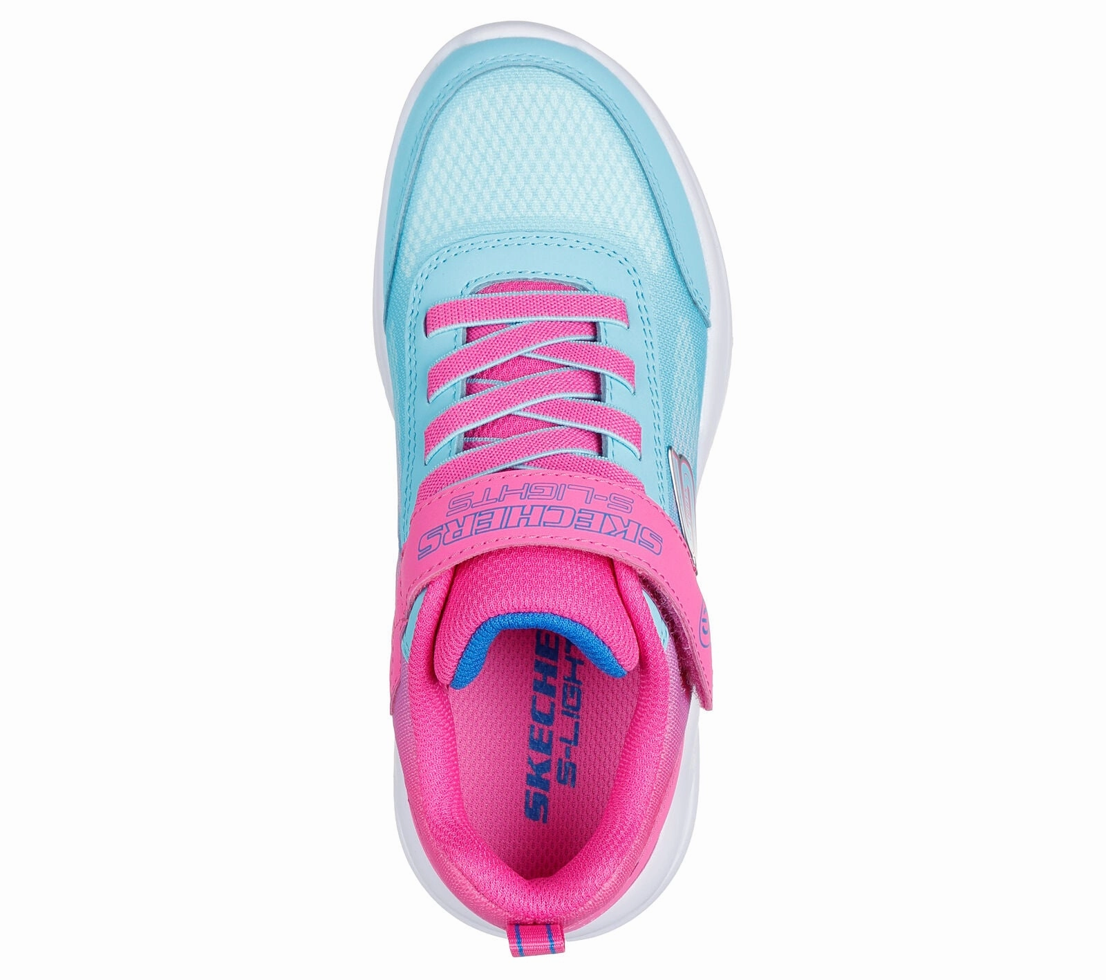 Skechers Turquoise Sola Glow S-Lights Children's Sneaker