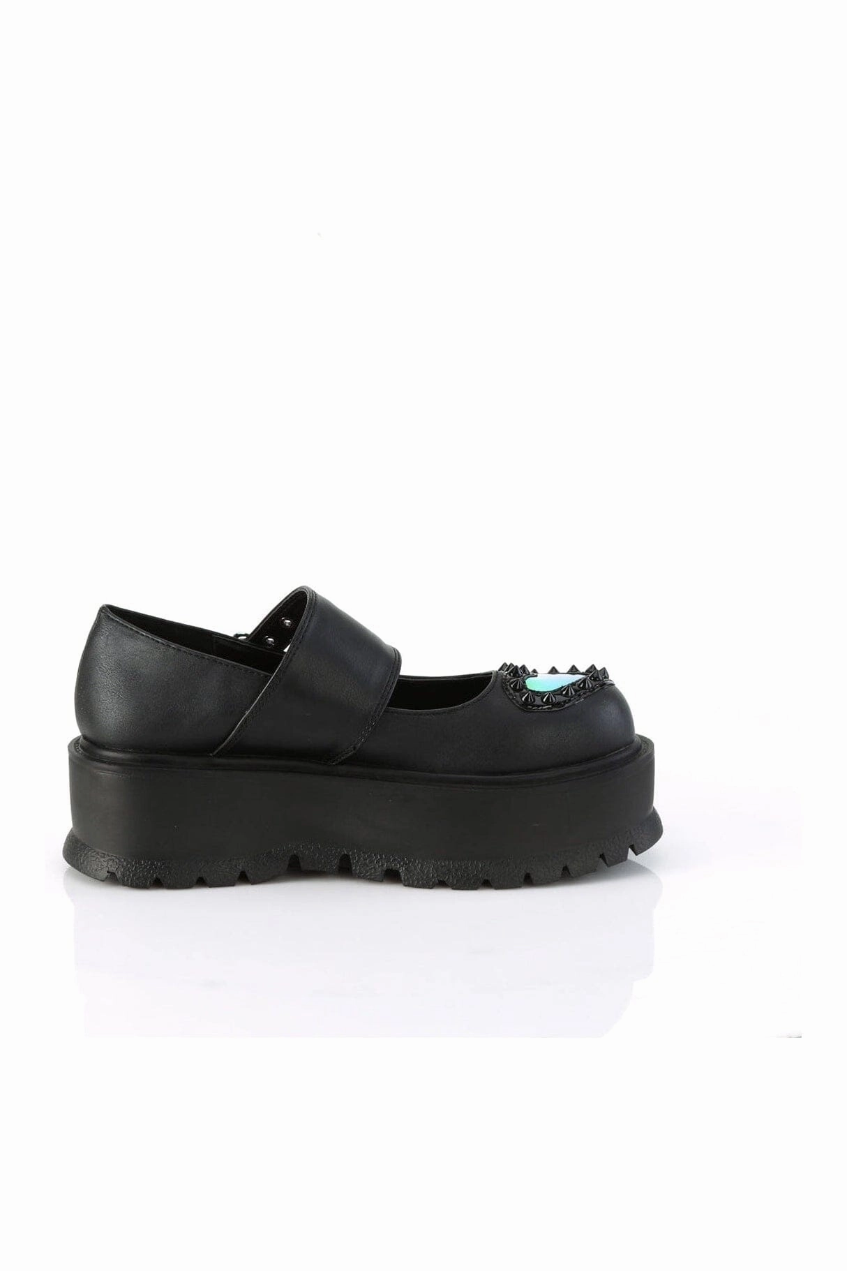 SLACKER-25 Black Vegan Leather Mary Janes