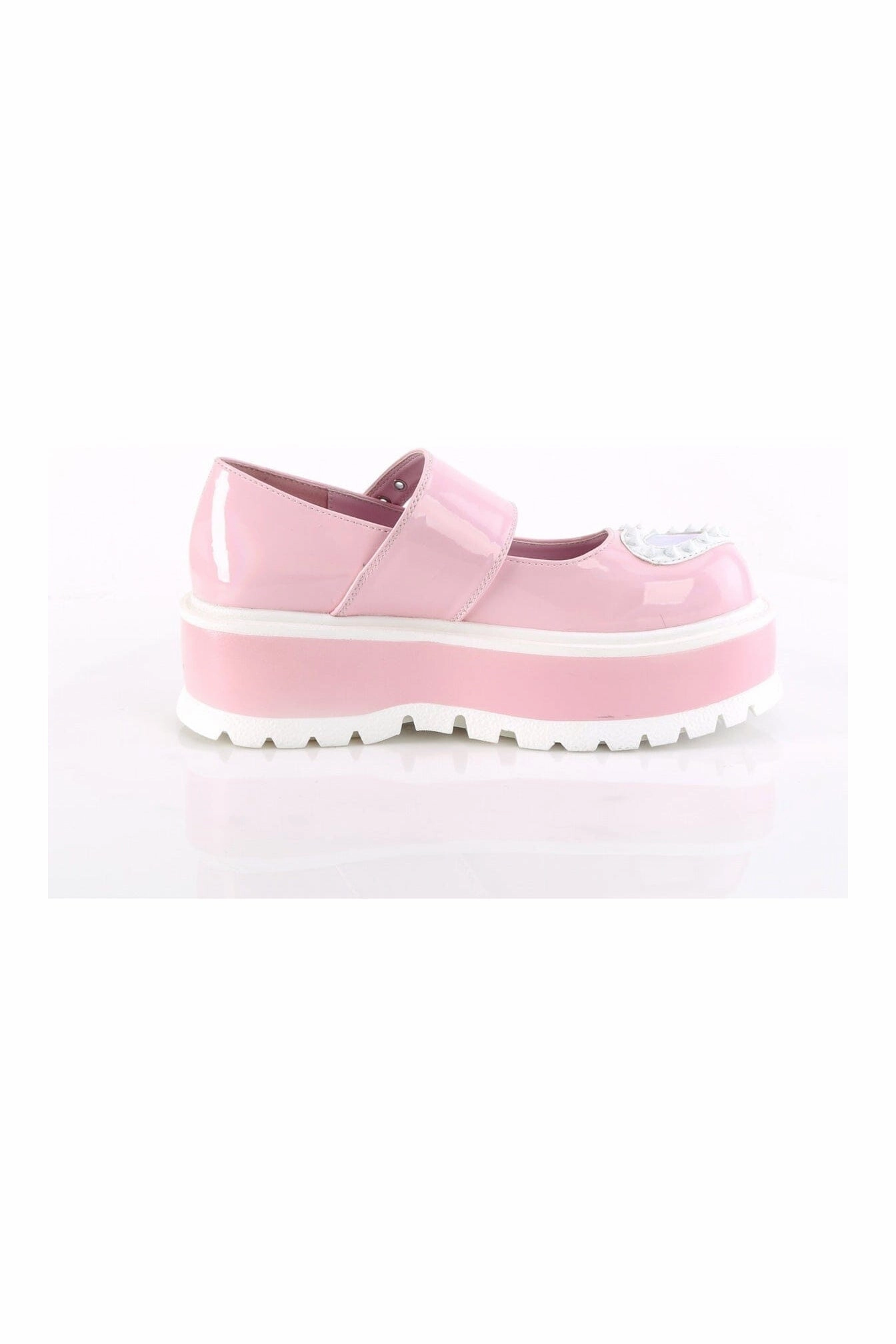 SLACKER-25 Pink Hologram Patent Mary Janes