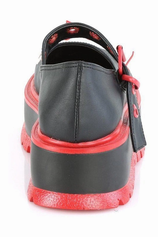 SLACKER-27 Mary Jane | Black Faux Leather