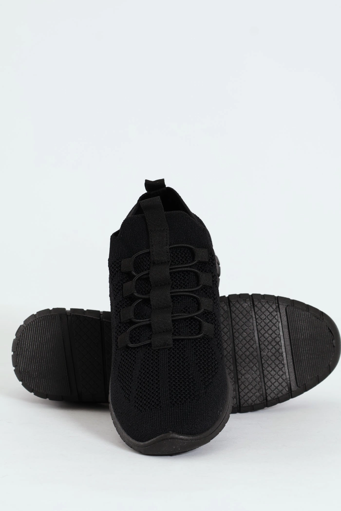 Soft Nansia Knit Lace Up Sneaker - Black