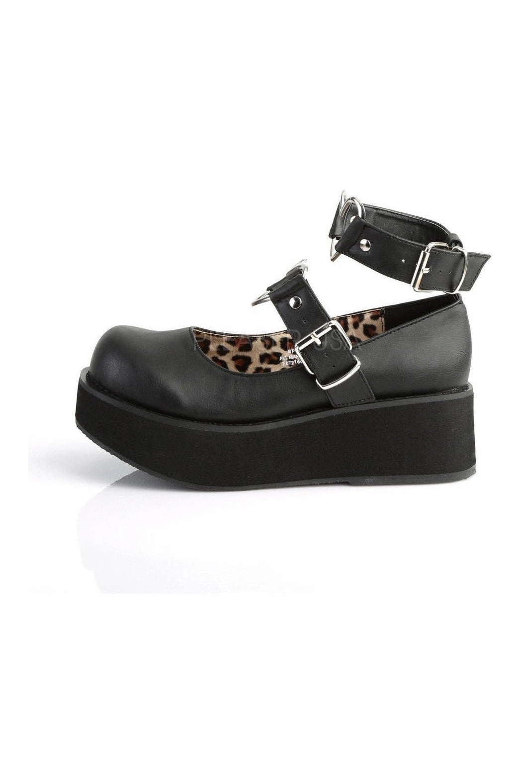 SPRITE-02 Demonia Mary Jane | Black Faux Leather