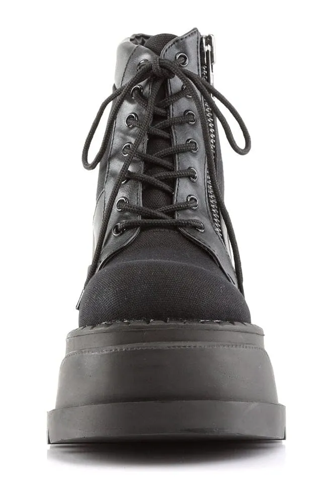 STOMP-10 Black Vegan Leather Cyber Shoe