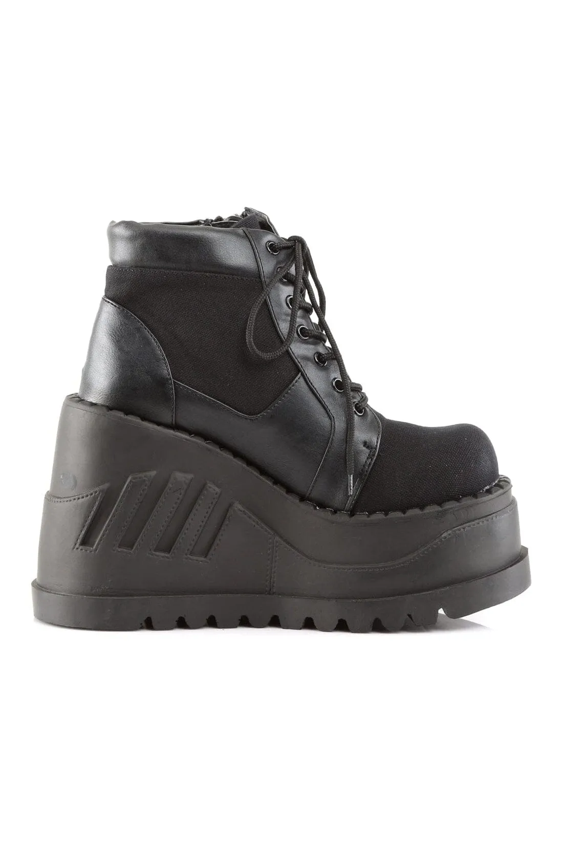 STOMP-10 Black Vegan Leather Cyber Shoe