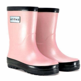 Stonz Kids Girls Toddler Rain Boots Metallic Haze Pink