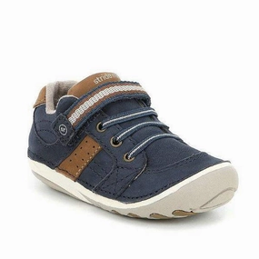 Stride Rite Boys Artie Navy Baby Toddler Leather Sneaker
