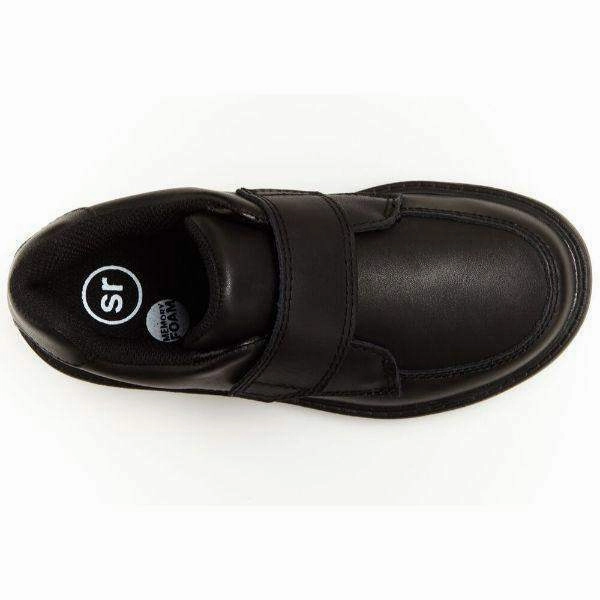 Stride Rite Laurence Boys Leather Black Uniform Shoes