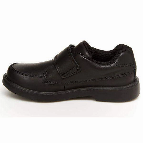 Stride Rite Laurence Boys Leather Black Uniform Shoes