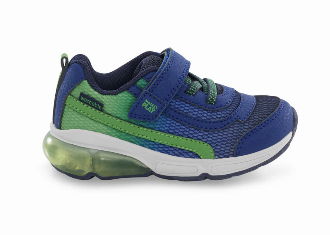 Stride Rite Light Up Surge Bounce Sneaker Navy/Green