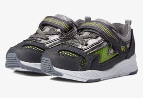 Stride Rite Light Up Zips Cosmic Sneaker Grey/Neon Size 1.5W Kids