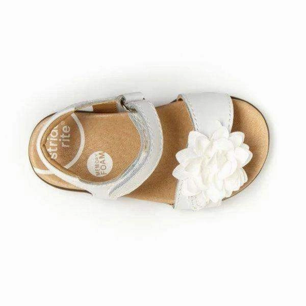 Stride Rite Truly Girls Leather White Dress Sandals (Little Kids/Big Kids)