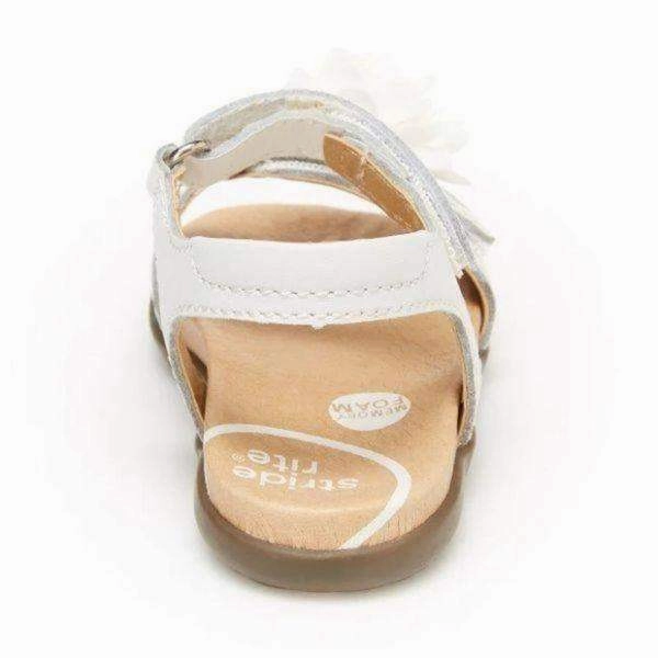 Stride Rite Truly Girls Leather White Dress Sandals (Little Kids/Big Kids)