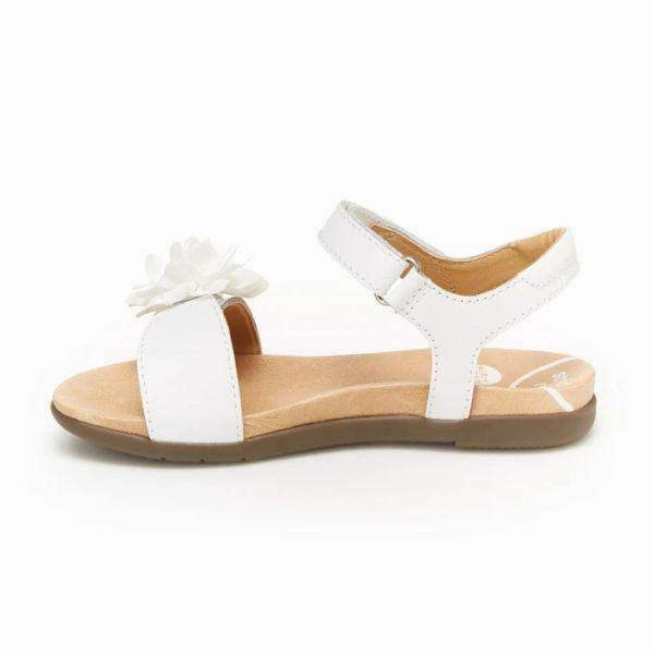 Stride Rite Truly Girls Leather White Dress Sandals (Little Kids/Big Kids)