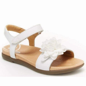 Stride Rite Truly Girls Leather White Dress Sandals (Little Kids/Big Kids)