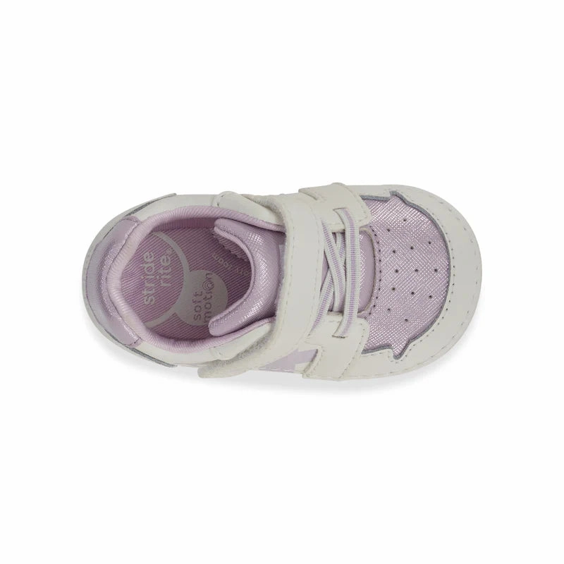 Stride Rite White Multi Waverly Soft Motion Baby Sneaker