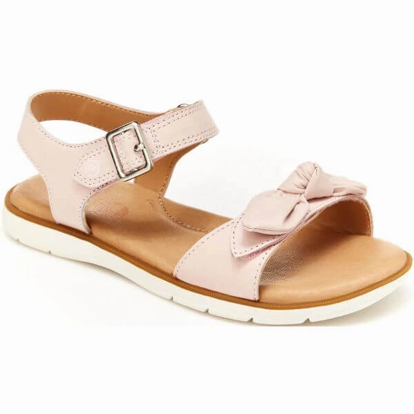 Stride Rite Whitney Girls Leather Milk Pink Dress Sandals