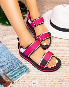 Suzanna Sandals-Hot  Pink